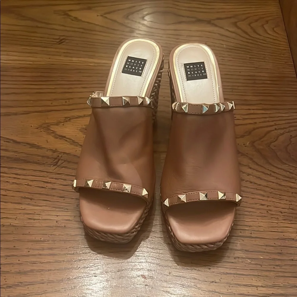 White House Black Market Gold Studded‎ Espadrille